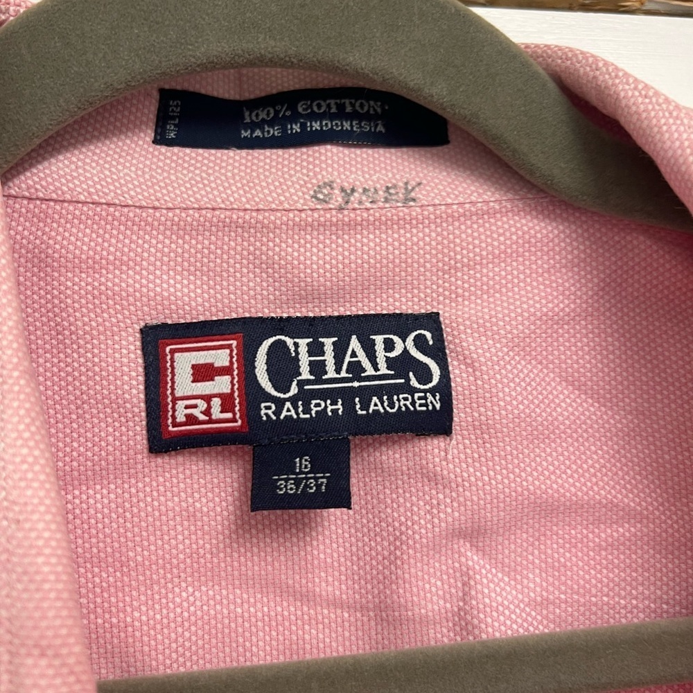 Chaps Ralph Lauren Men's Pink Shirt size 16 - Picture 5 of 6
